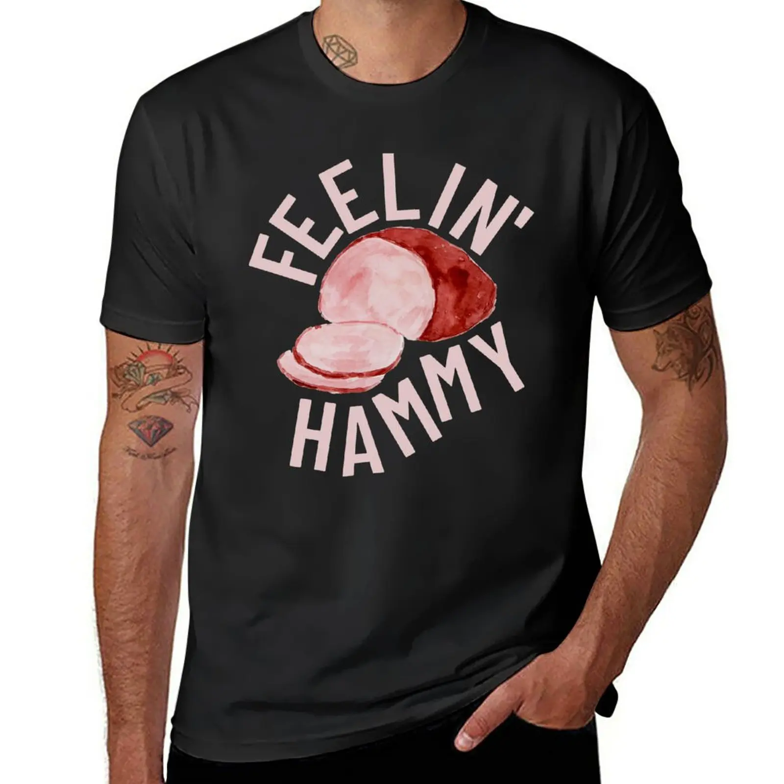 

Feelin' Hammy Thanksgiving Christmas Ham Lovers Gift T-Shirt black t shirt vintage clothes oversized t shirts t shirt men