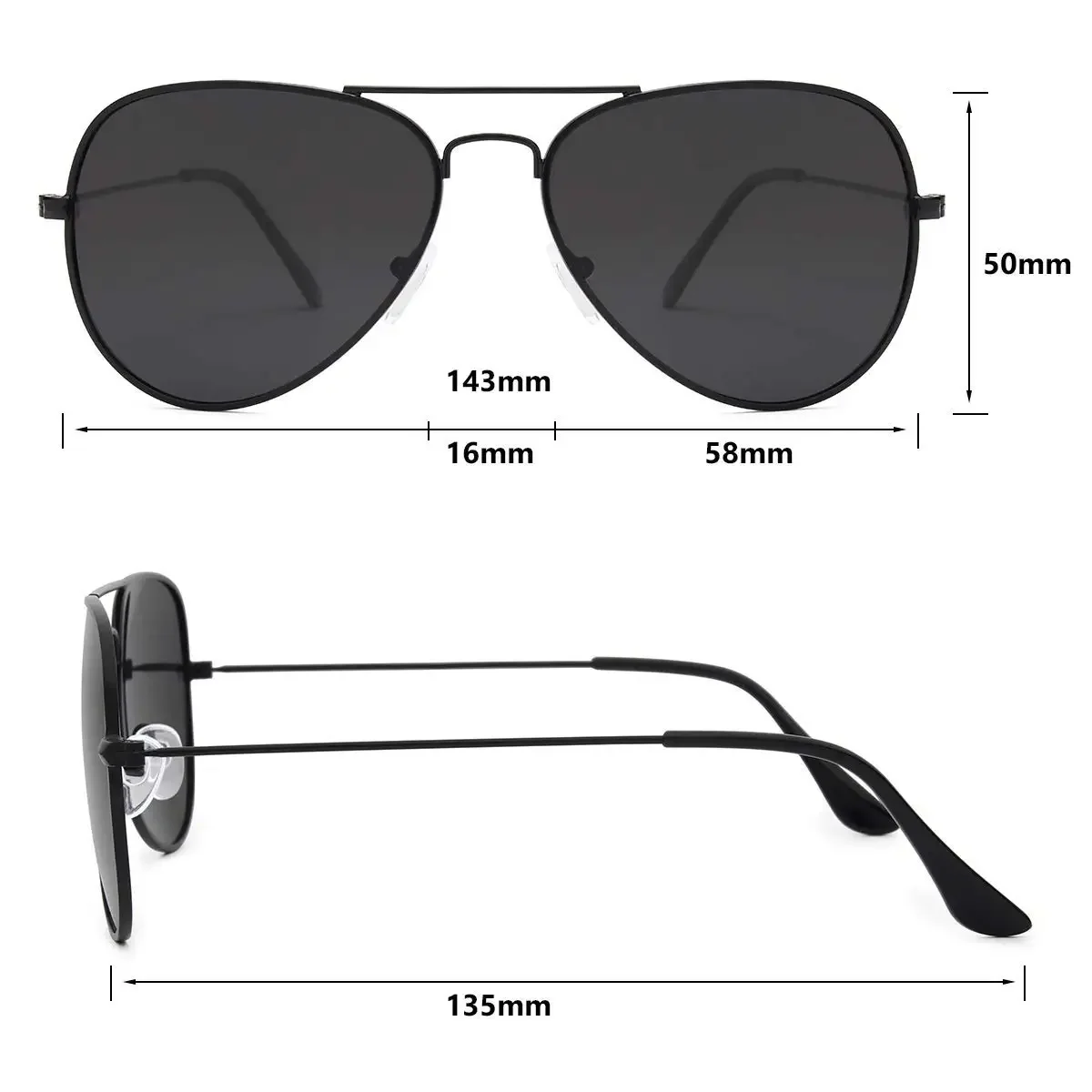 Classic Pilot Men Sunglasses Vintage Metal Ray Sun Glasses Women Mirror Colors Driving Male Shades UV400