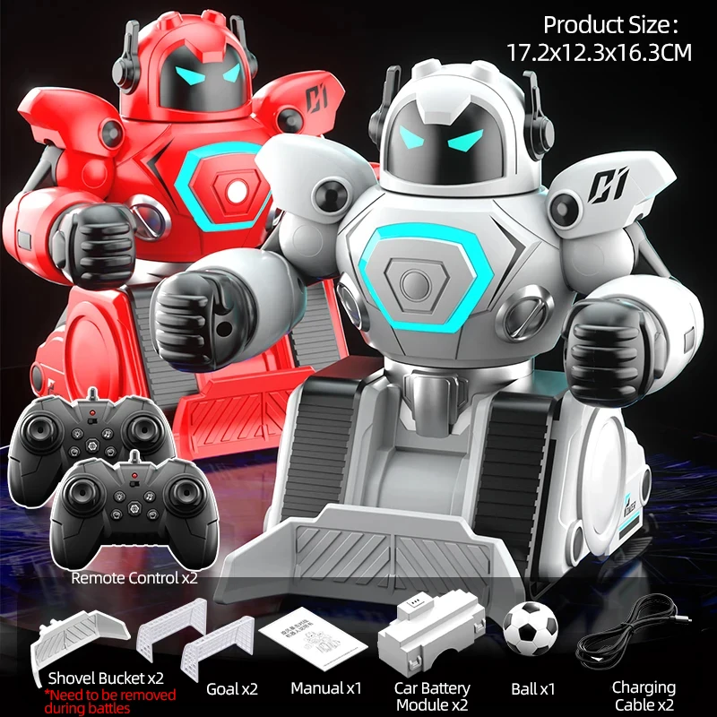 Jjrc Rc روبوت معركة الملاكمة روبوت التحكم عن بعد روبوت 2.4G الروبوت القتال الإنسان مع اثنين من عصا التحكم لعب للأطفال