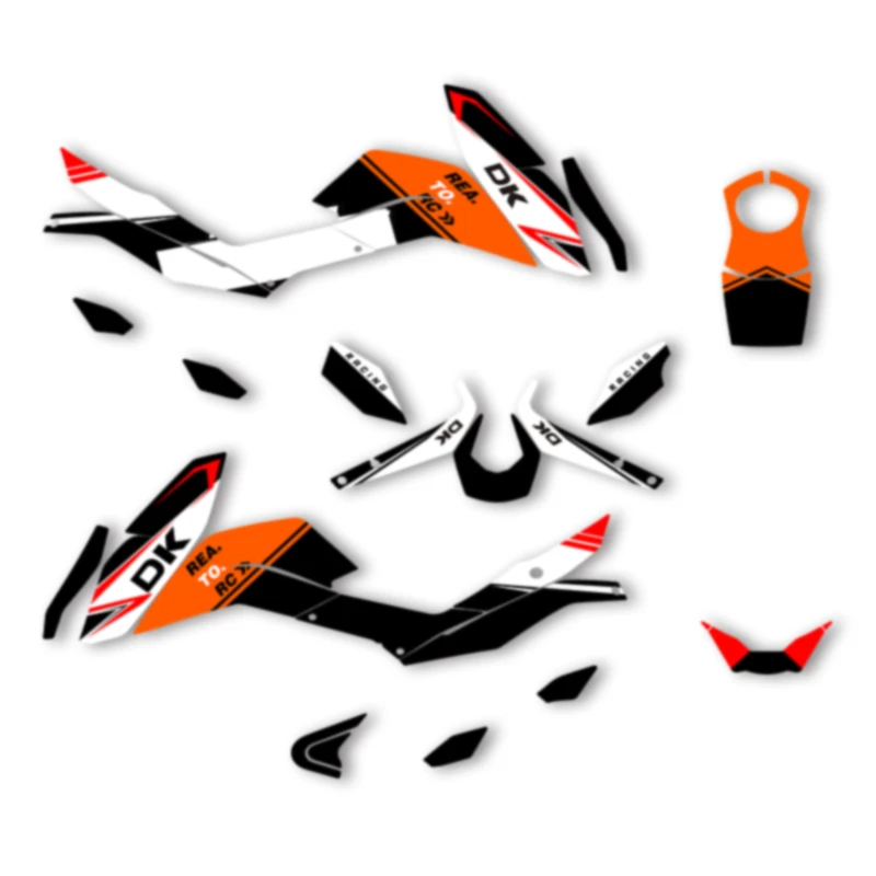 

DSMTECH Team Motorcycle Graphics Background Decals Stickers Kits For KTM Duke 125 200 390 2011 2012 2013 2014 2015 2016 005