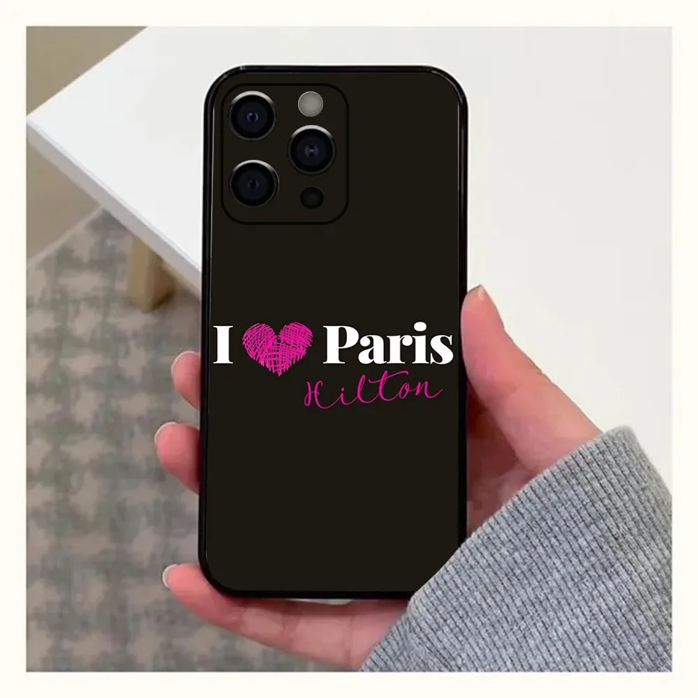 P-Paris H-Hilton Phone Case For Apple iPhone 15,14,13,12,11,Pro,X,XS,Max,XR,Plus,Mini Soft Black Cover image 6