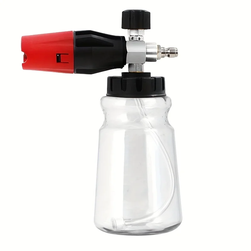 33.8oz Car Wash Foam Cannon - 60° Wide-Angle Spray Snow Foam Gun with Handheld Bottle for Pressure Washers