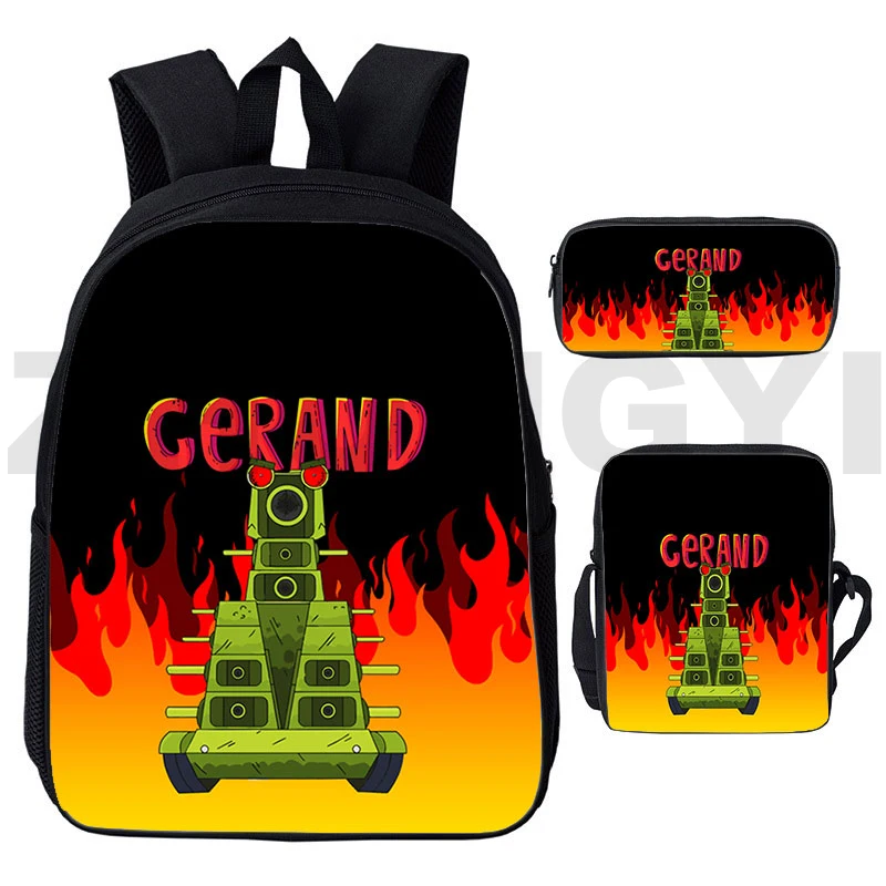 Hot World of Tanks 3D Backpacks 12/16 Inch Anime Cartoon Kids Student Preppy Bookbag War Thunder Game Daily Men Canvas Packbag