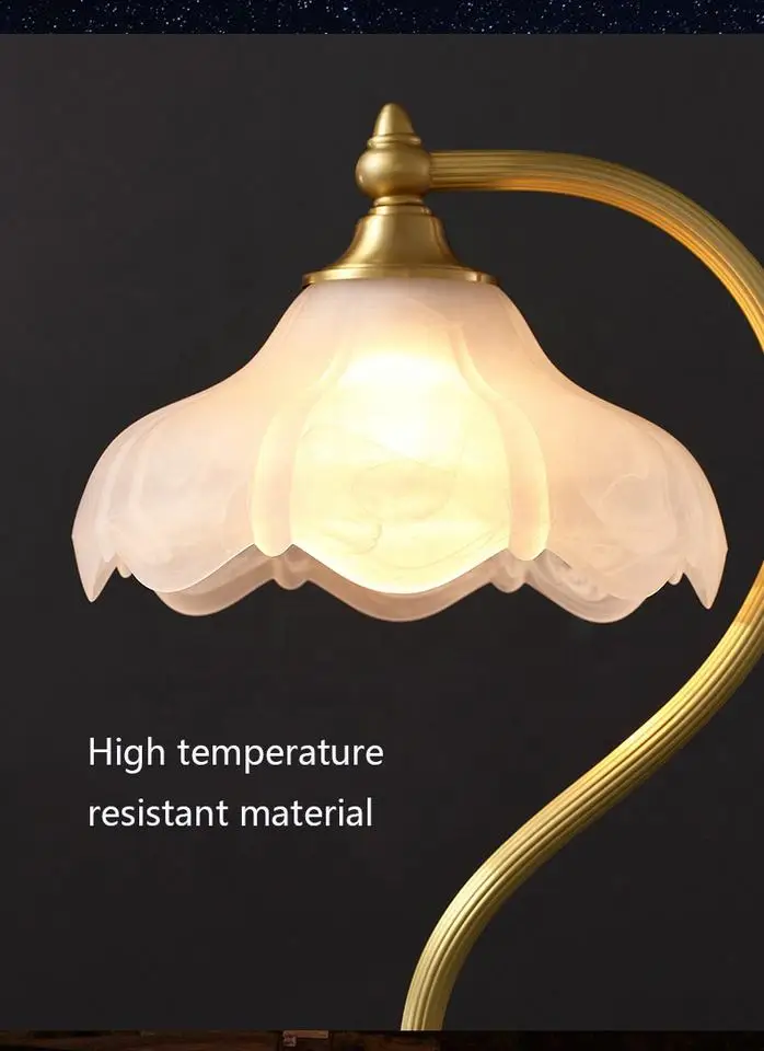 Antique lamp luxury all copper desk lamp bedroom bedside lamp