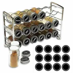 12pcs DIY Empty Spices Label Stickers For Kitchen Accessories Food Bottle Jars Container Blackboard On the Cans Kitchen Gadgets