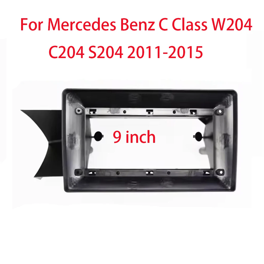 

9 inch Car Radio Frame for Mercedes Benz C Class W204 C204 S204 LHD 2011-2015 Android Audio Fascia Dash Installation Trim kit