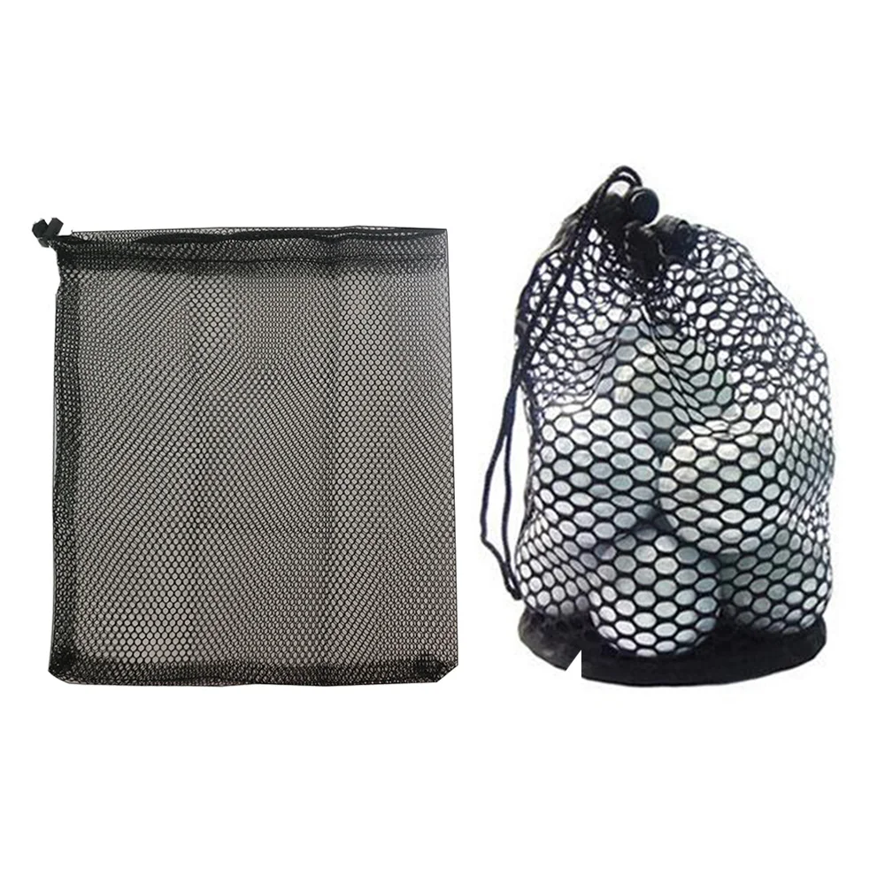Golf Mesh Net Bag Nylon Golf Tennis 12/25/50 Ball Carrying Drawstring Pouch golf bags Golf Accessories Indoor Outdoor Sports