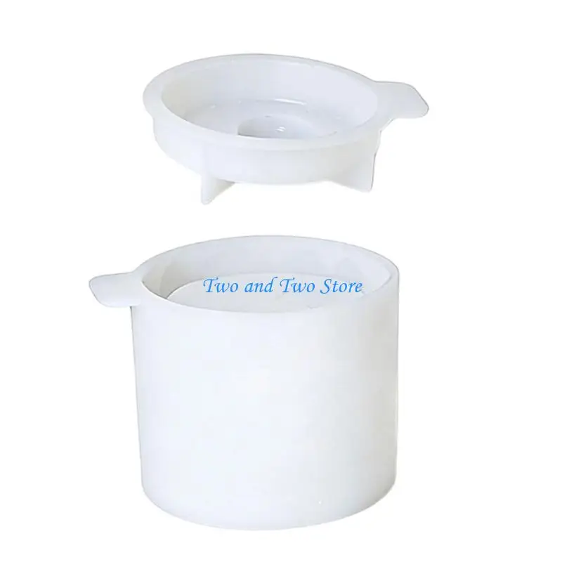 HX6F Silicone Crafting Mold Heart Pattern Storage Box Molds for Candle Containers