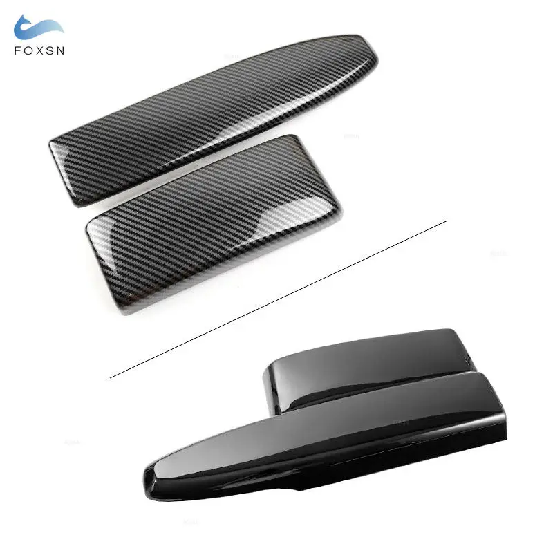 Car Center Control Armrest Box Cover Carbon Fiber Style/ Glossy Black Accessories For Mercedes Benz C E GLK Class W204 W212 X204