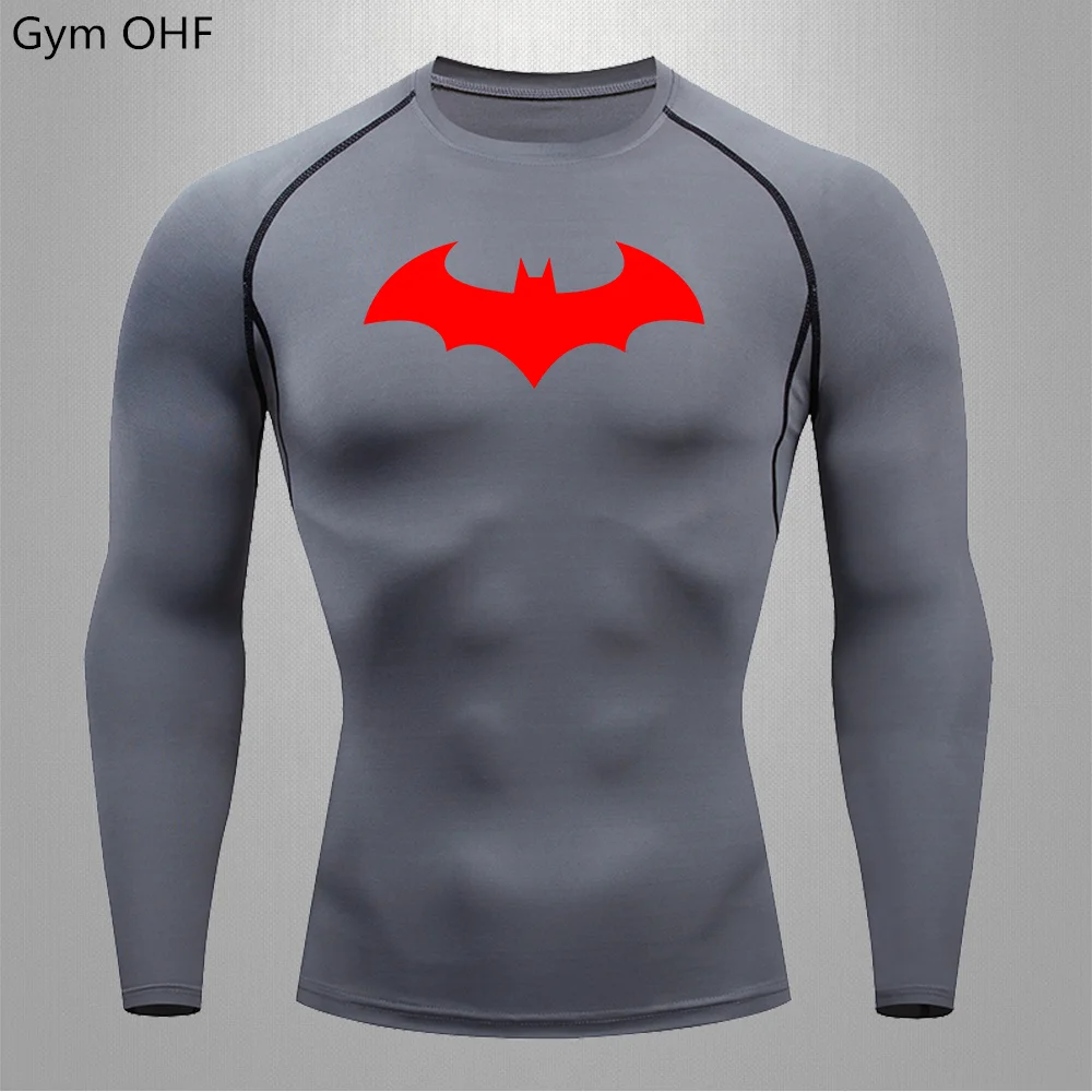 Compression Shirt Man Quick Dry Gym Running T-Shirt Tight MMA Rashgard Mens Clothing Superhero Bodybuilding Sport T-Shirt Men