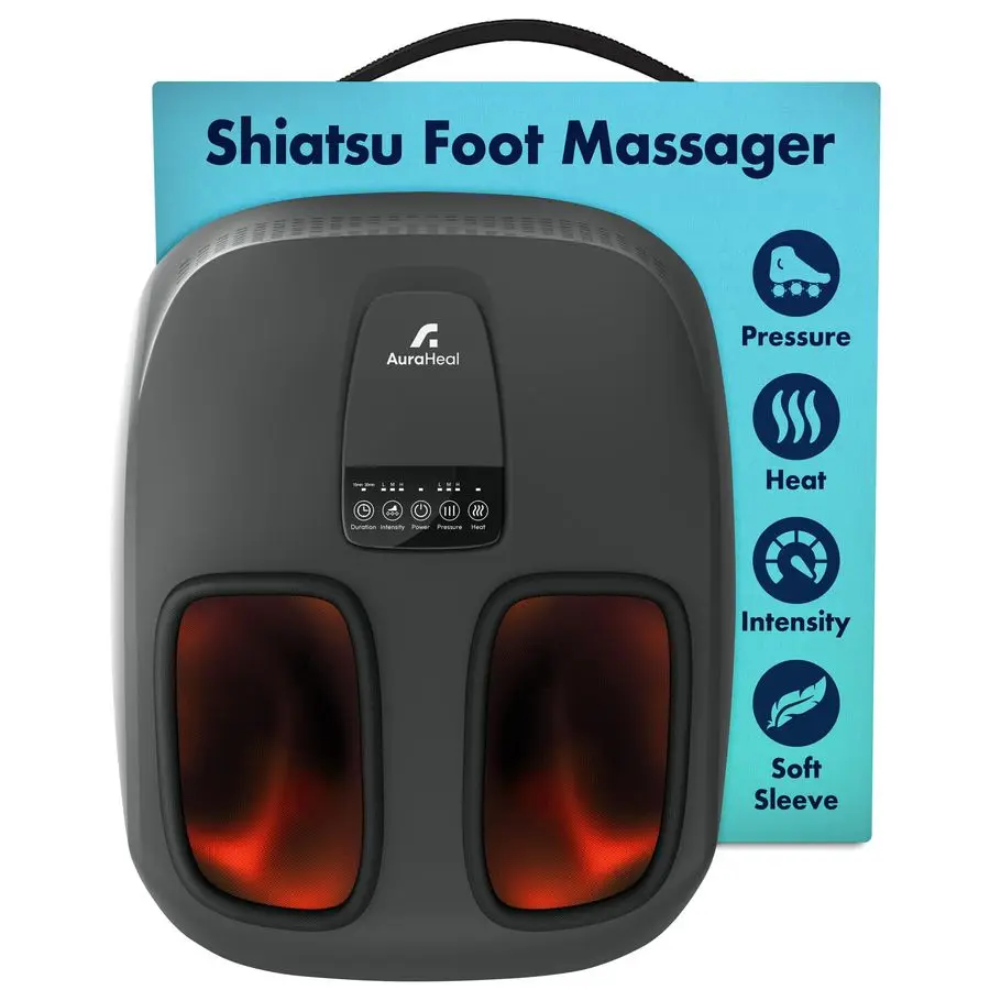 

Foot Massager with Heat amp Deep Kneading Relieves Plantar Fasciitis, Neuropathy amp Foot Fatigue Features Adjustable Heat amp 3