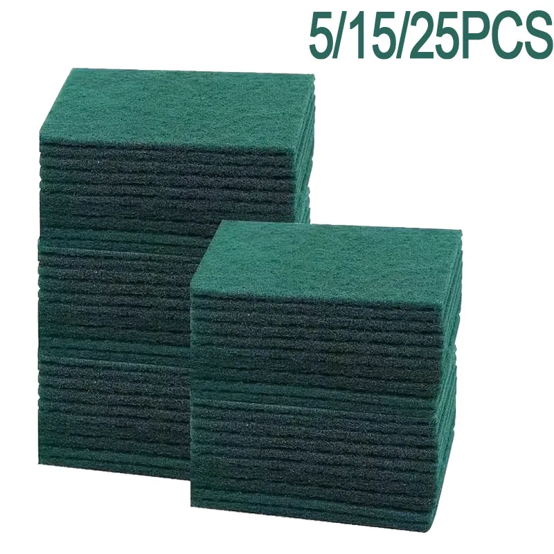 5/15/25 قطعة منصات فرك المطبخ المنزلية الأخضر مستطيل فرك منصات غسل الصحون تنظيف الصحون متعددة الأغراض قابلة لإعادة الاستخدام
