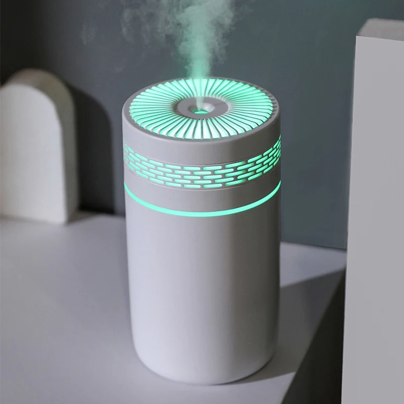 

Portable LED light 250ml Spray Mist humidifier Double Wet Mini air humidifier