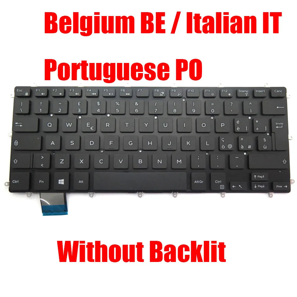 IT/PO Laptop Keyboard For DELL For Vostro 3480 3481 3490 3491 5370 5468 5471 For Latitude 13 3379 3310 3390 2-in-1 3490 Belgium