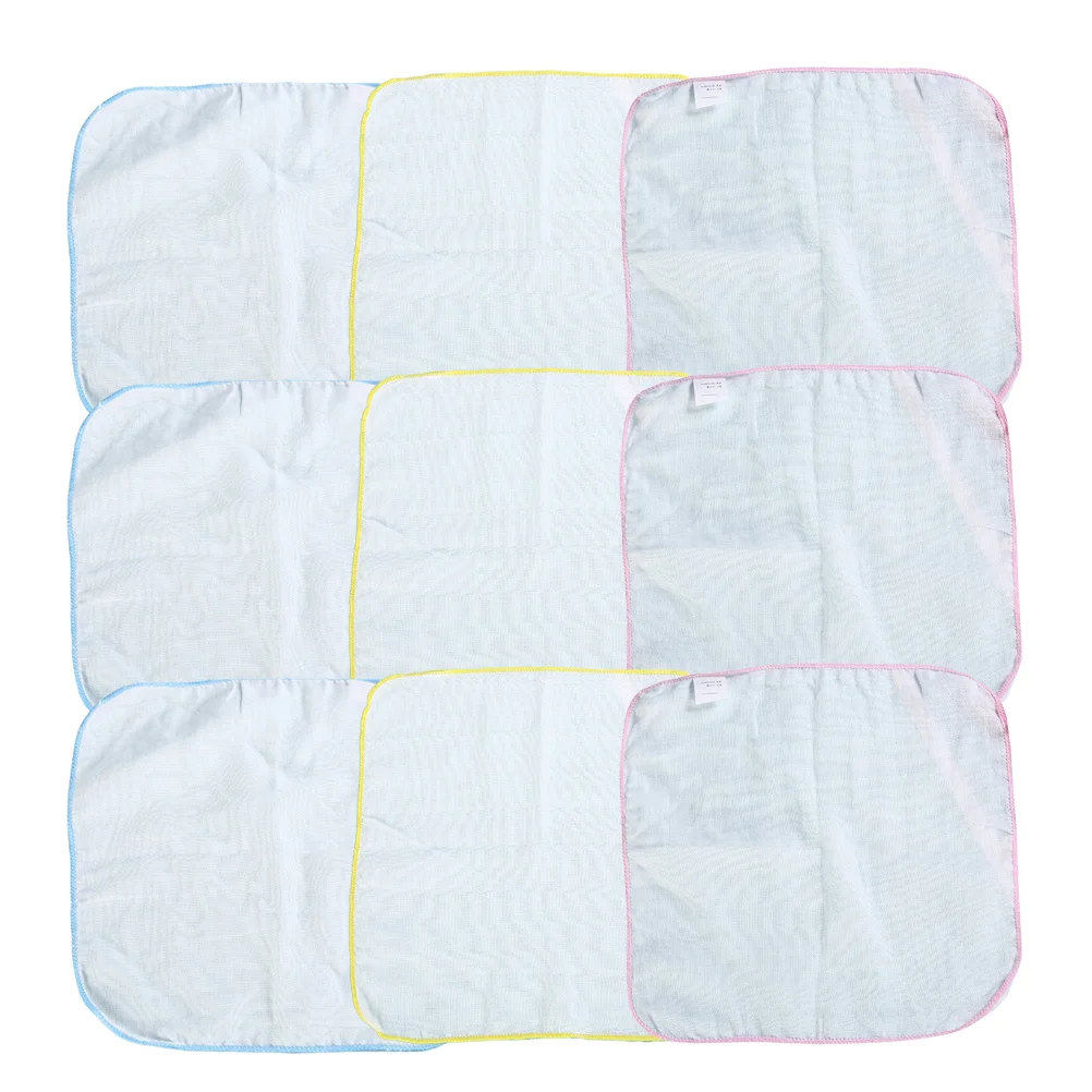 

9pcs 30X30Cm Baby Burp Cotton Small Towel For Drool Spit Up Absorbent Square Kerchief Water Absorption Towel For Newborn