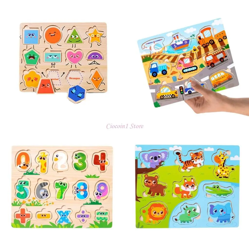 

Y1UB Красочная образовательная игрушка для детской джигсова головоломки мультфильм