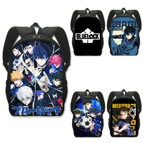 Mochila con cierre azul de Anime, mochila Isagi Yoichi, Mochila de fútbol, Manga, mochilas escolares para niños, mochilas para ordenador portátil para adolescentes, bolsa para libros