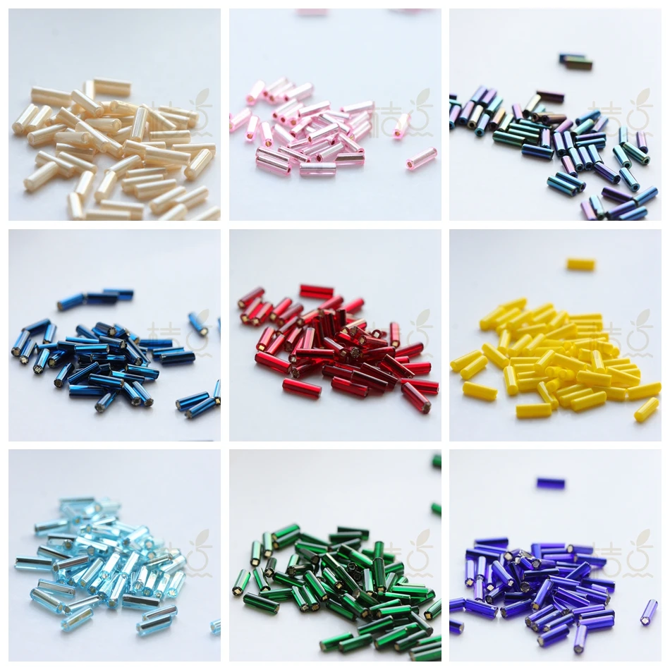 10 Grams Czech Bugle Seed Beads  - Varies Colors 6.7x2.1mm (6740)