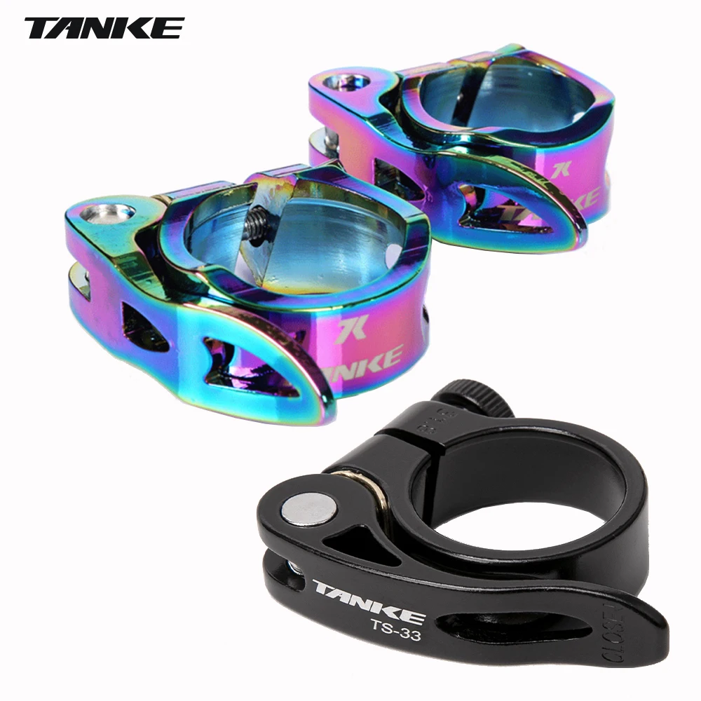 Tanke Mtb Quick Release Seatpost Clamp Aluminium Tube Bicycle Seat Post Clamping Bike Canoe Pipe Saddle Collar Bolt 31.8 34.9