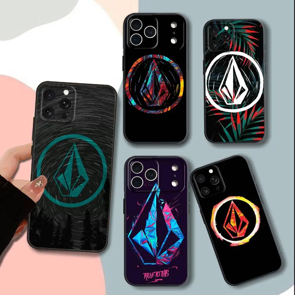 

Sport V-VOLCOM S-StyleS Phone Case For iPhone 15,13,16,12,11,17,14,Plus,Pro,Max,XS,XR,X,SE,Mini,Soft Silicone Black Cover
