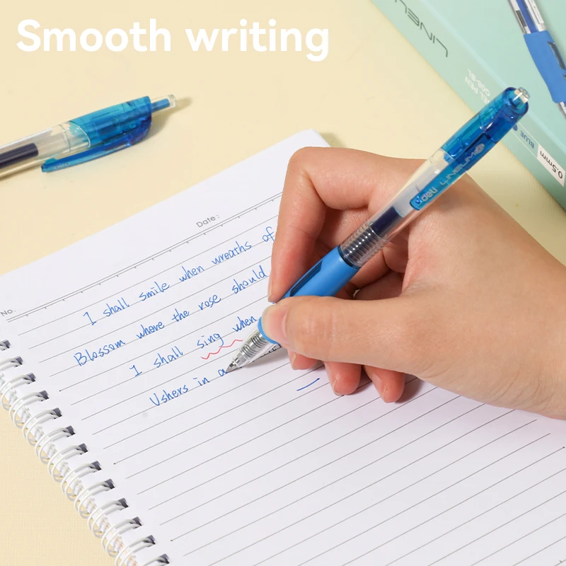 مجموعة أقلام جل قابلة للسحب من ديلي 0.5 ملم طرف رصاصة أسود أزرق أحمر 3 ألوان حبر مكتب مدرسة الكتابة أقلام حبر جل #3