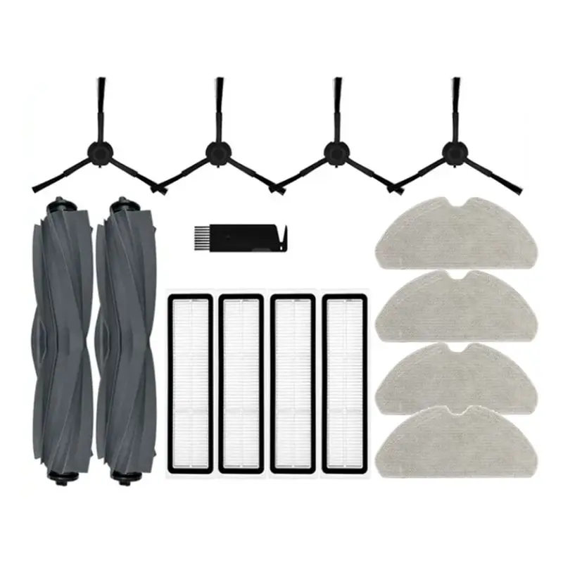 

Запасные части A20F для робота-пылесоса Dreame Bot D10S / D10S Pro: основная и боковые щетки, HEPA-фильтр, салфетки для мытья полов, аксессуары