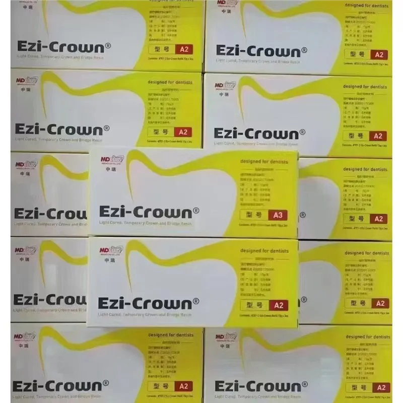 Dental Ezi Crown Resin Light Cured Temporary for Crown Bridge Multi-colorTools Dental One saleUnit Denture Care Products Teeth