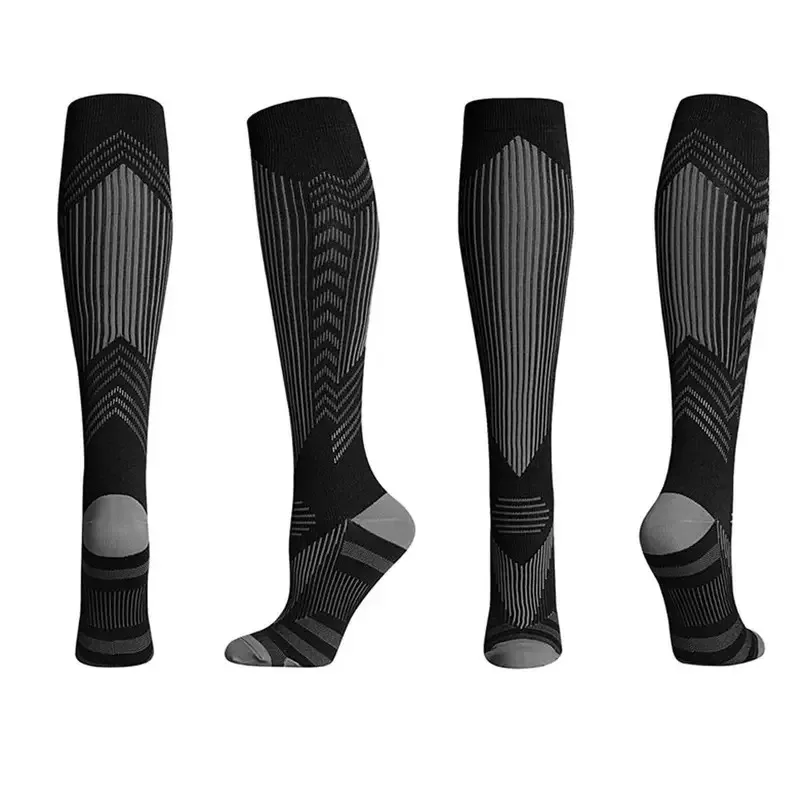 1Pair Breathable Sports Compression Socks Knee High Comfortable Fitness Long Leg Socks Perspiration High Elasticity
