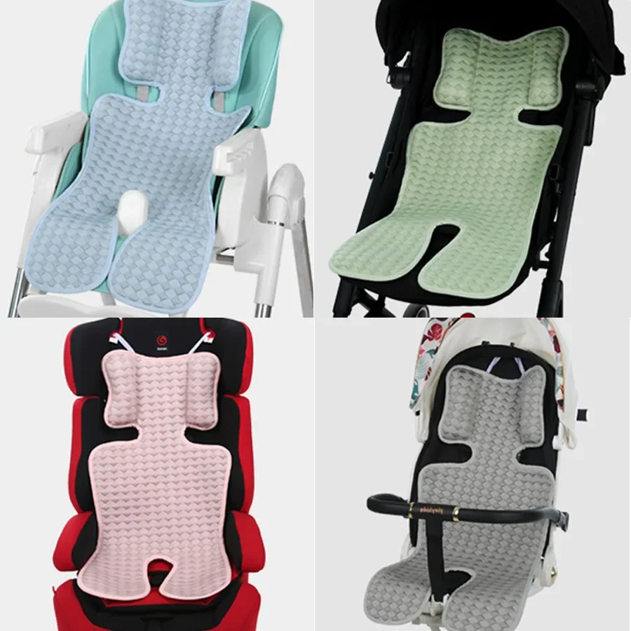 여름 아기 유모차 매트 멋진 통기성 면화 부드러운 아기 유모차 수면 쿠션 빨 수있는 야외 유모차 액세서리 좌석 쿠션