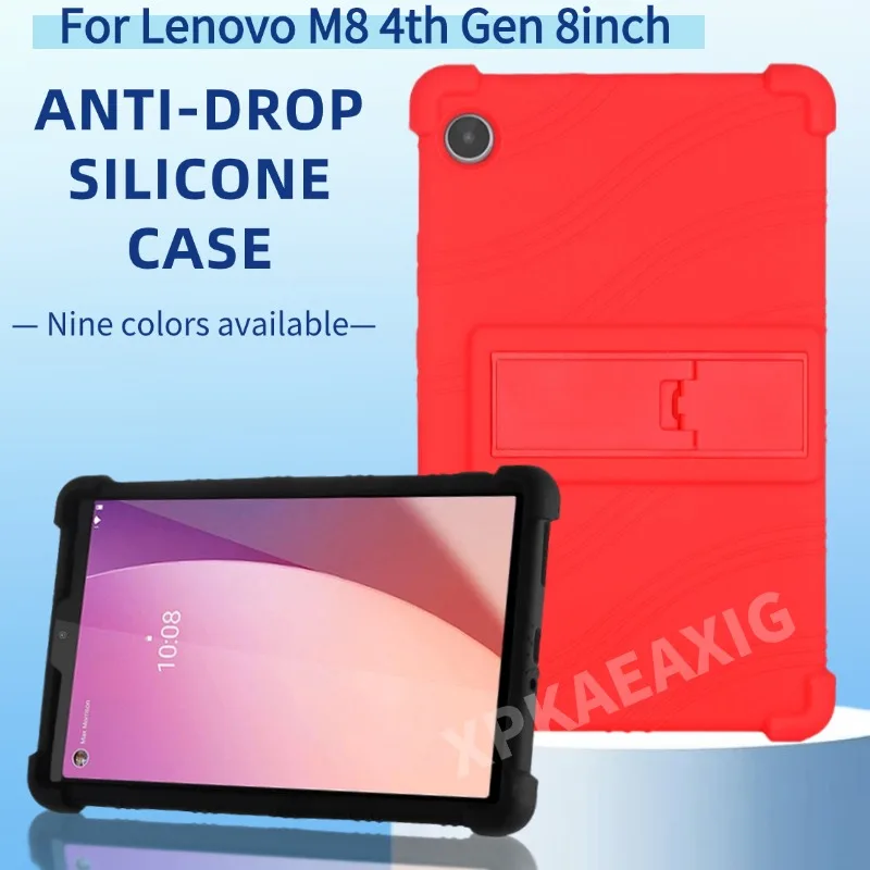 

Для Lenovo M8 4-го поколения 8 дюймов 2024 чехол-подставка для планшета TB-300FU TB-300XU TB301FU/XU силиконовый защитный чехол от падения