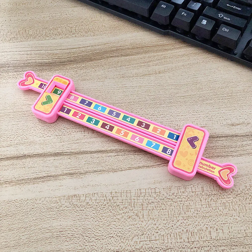 

3Pcs Addition Subtraction Learning Ruler Thick Flexible Non-Deformable Plastic Math Aid for Early Education Clear Numbers