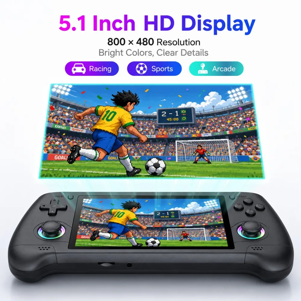 M31 Handheld Video Game Console 4.3Inch RGB Joystick 3D Portable Arcade Retro Gamepad LINUX Supports 30 Emulator Adult Game Gift