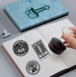 ex libris Tampon de livre personnalisé, tampon de nom personnalisé, auto-encreur de la bibliothèque de, ce lcustom library stamp