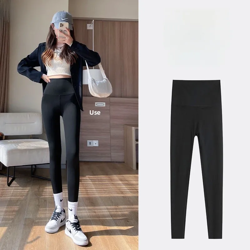 

rctic People ark Skin Yoga Pants Women's Autumn Winter Thiened Fce High Waist Butt Lifting Slimming Trousers
