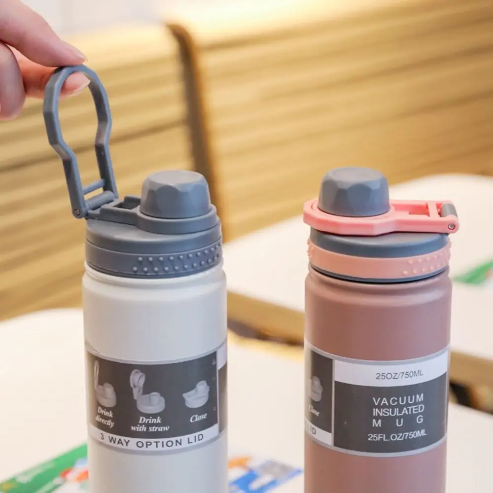 750ML Handheld Vacuum Tumbler Wide Mouth 304 Stainless Steel Flask Water Bottle Hot or Cold Direct Drinking Cup view 4