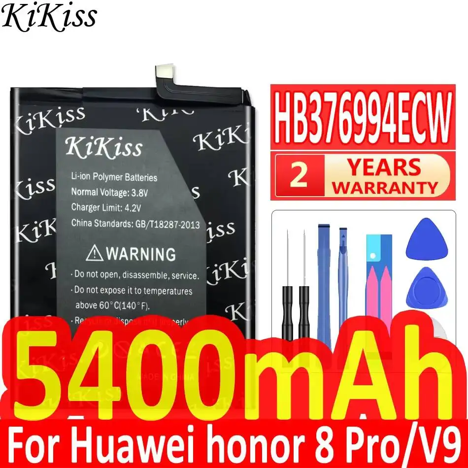 For Huawei Honor 8 Pro for Honor V9 Duk-AL10 Duk-AL20 Mobile Phone Battery HB376994ECW Premium Replacement 5400mAh