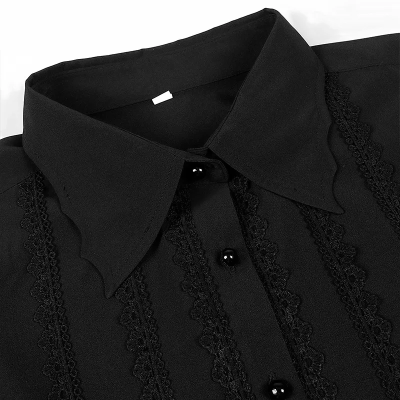 Men Dress Shirts Long Sleeve Vampire Renaissance Steampunk Gothic Ruffled Vintage Medieval Shirts Men Clothing Chemise Male