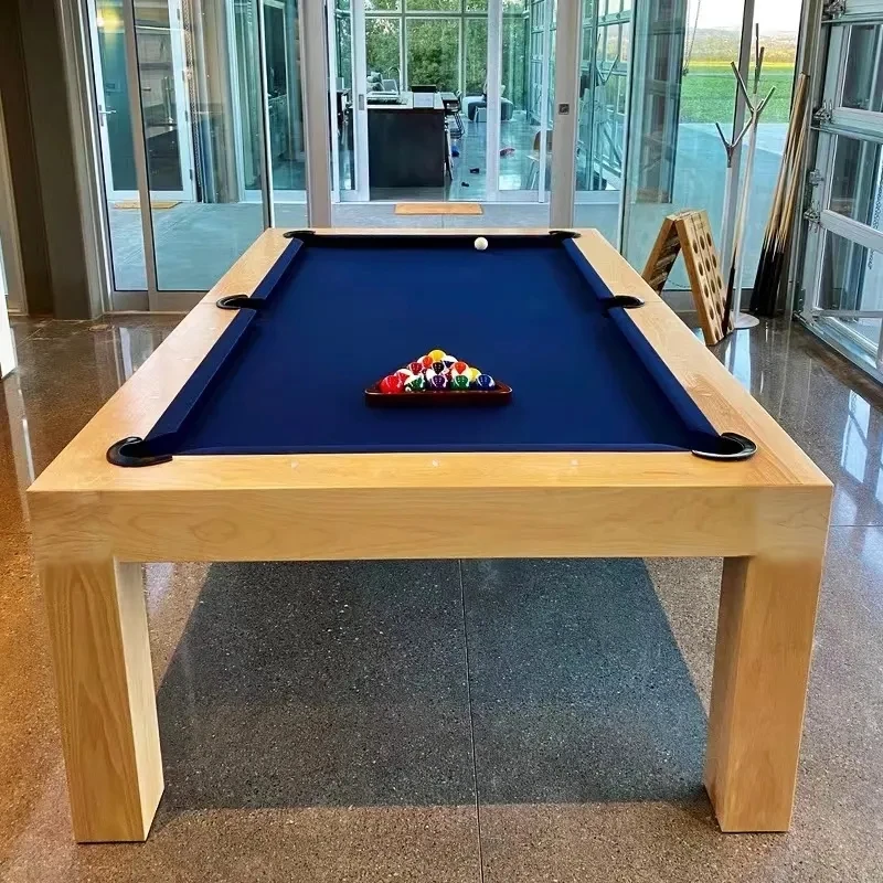 3 in 1 Dining Pool Table, 6ft 7ft 8ft Multi Solid Wood, Black Slate, High Quality Billiard Table for Home Entertainment