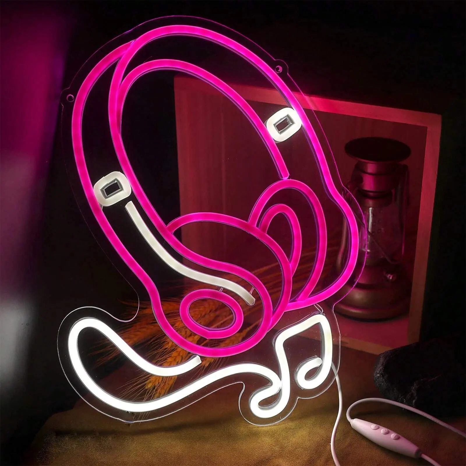 

Music Studio Led Neon Light, Headphone Neon Sign Wall Decor, Teen Room Game Room Decor, Game Accessory Bar Party Decorations
