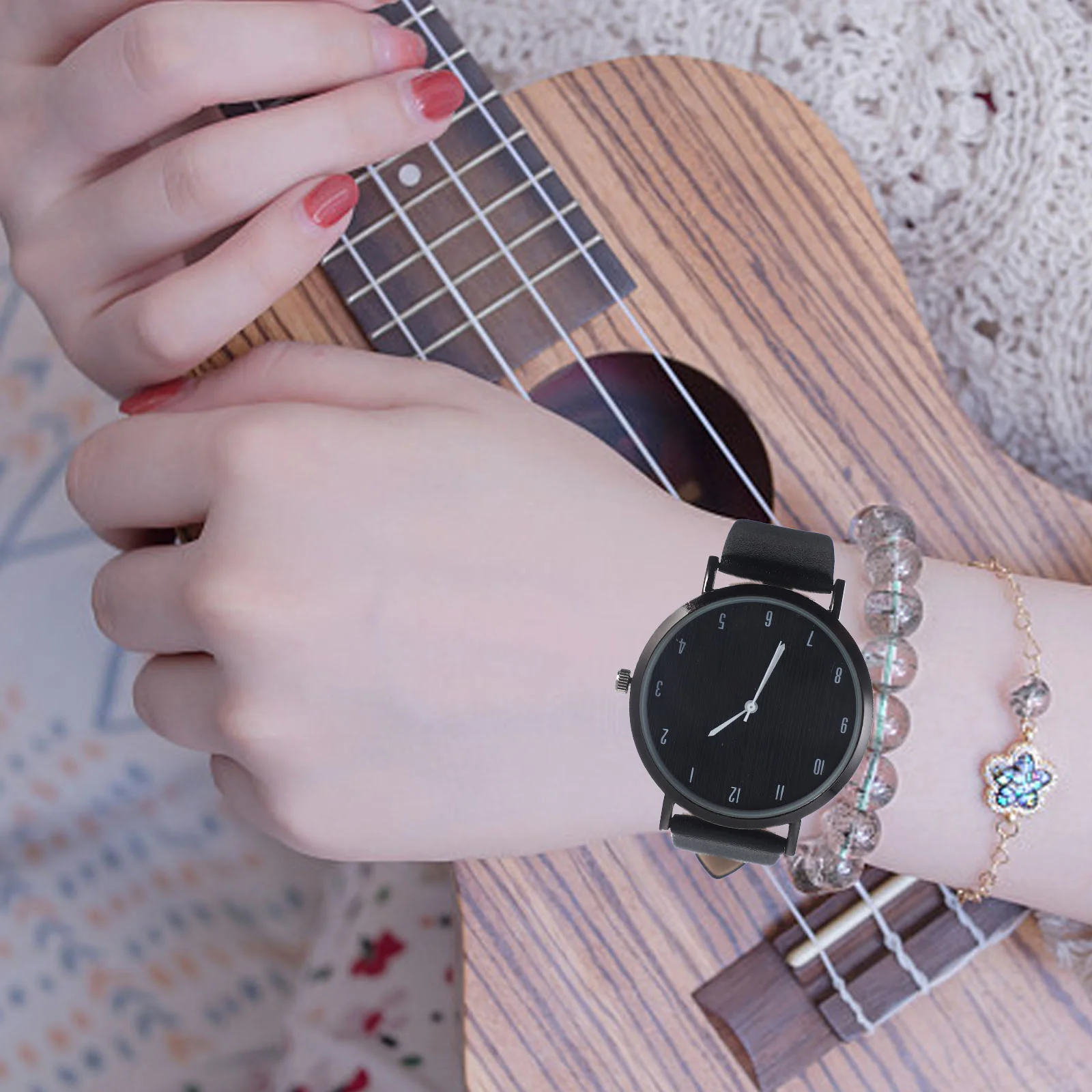 Watch Strap Ladies Quartz Festival Present Decorative Women Boys Easy Reading Wrist Pink Stylish for Miss