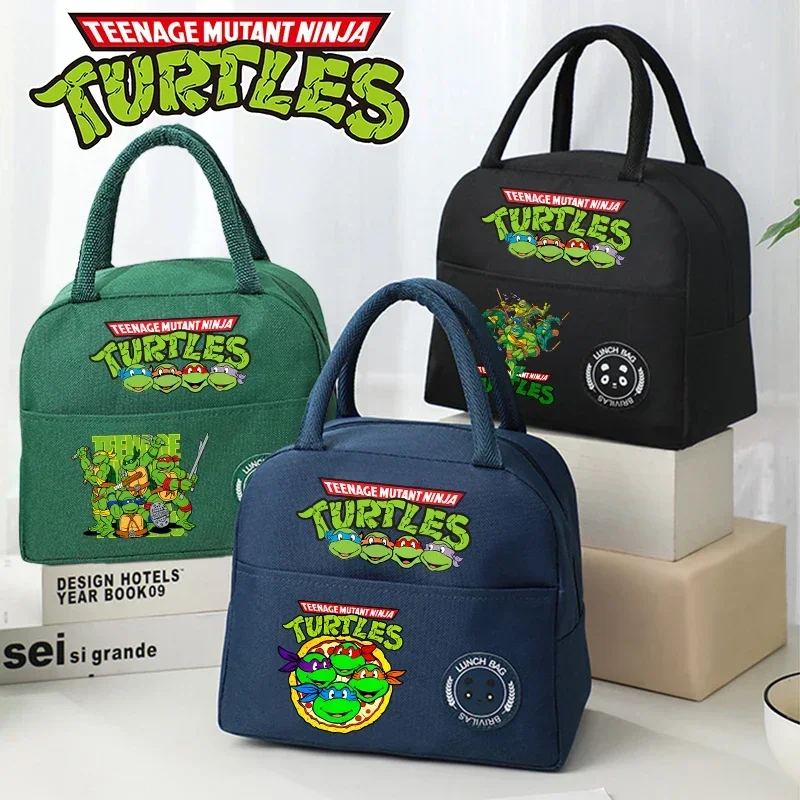Teenage Mutant Ninja Turtles Picnic Bento Pack Anime Leo Raph Lunch Bag Cute Student Food Meal Handbag Birthday Christmas Gifts