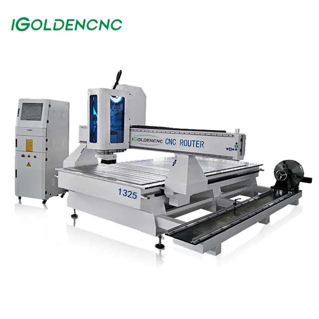 New Design 3 4 Axis Cnc Wood Carving Machine With Rotary / 1325 Cnc Router Woodworking Machinery Engraver