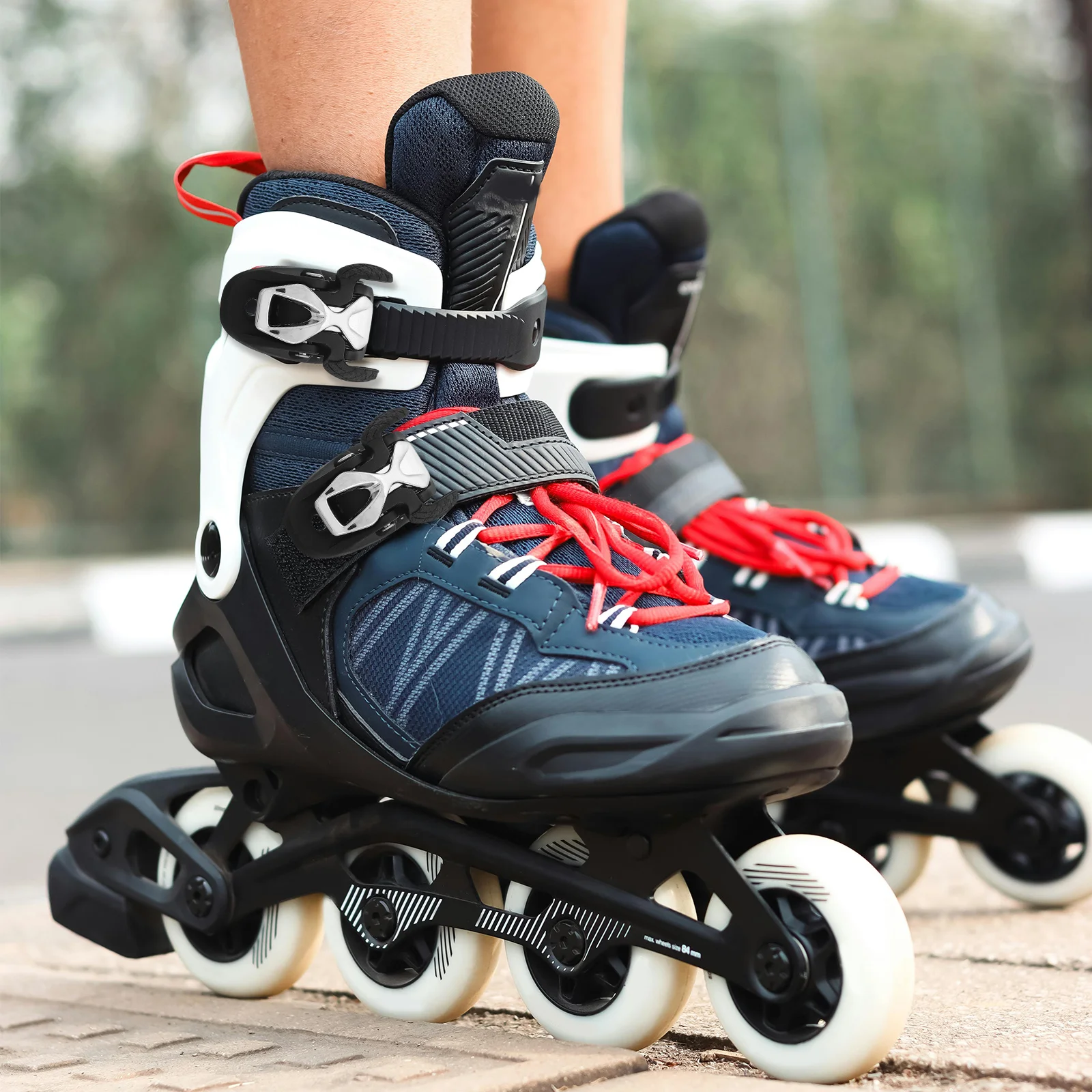 2 قطعة مشبك تزلُّج اكسسوارات ربط مستقرة منع تخفيف الاستخدام على المدى الطويل للمتزلجين العالمي الأسطوانة تزلج أبازيم