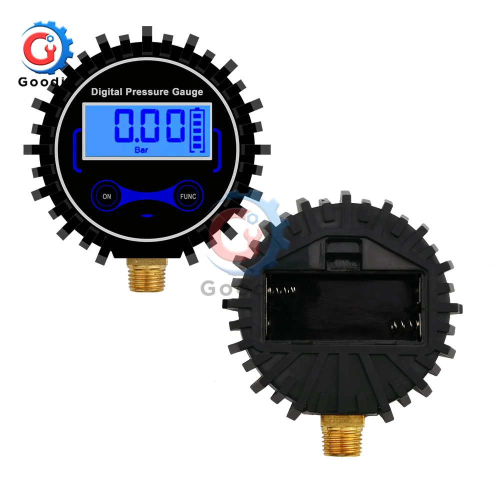 Manômetro Digital de ar dos Pneus Manômetro Lcd com Luz Led Alta Precisão 0200psi Carro Caminhão Motocicleta