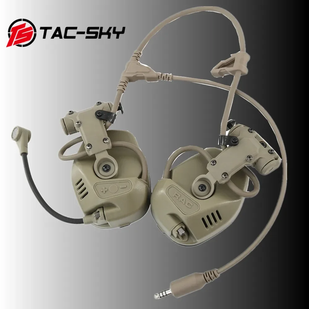 

TS TAC-SKY Tactical Headset RAC Headset Compatible ARC Helmet Track FAST /ACH/MICH Series Helmets