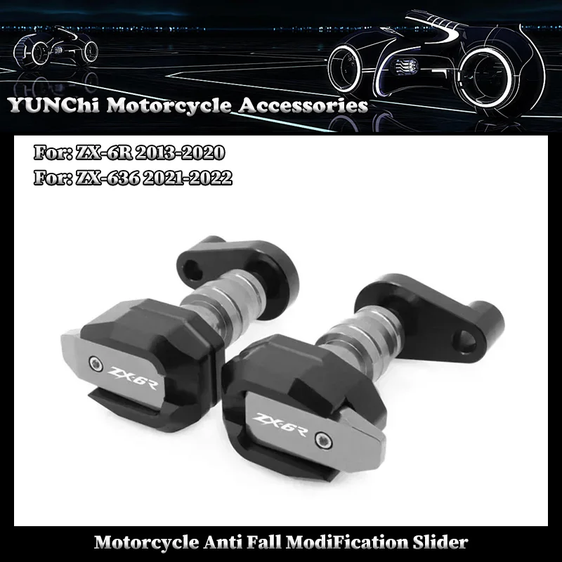 

Motorcycle Falling Protection Frame Slider Fairing Guard Crash Pad Protector For KAWASAKI ZX-6R 2013-2020 ZX-636 2021-2022