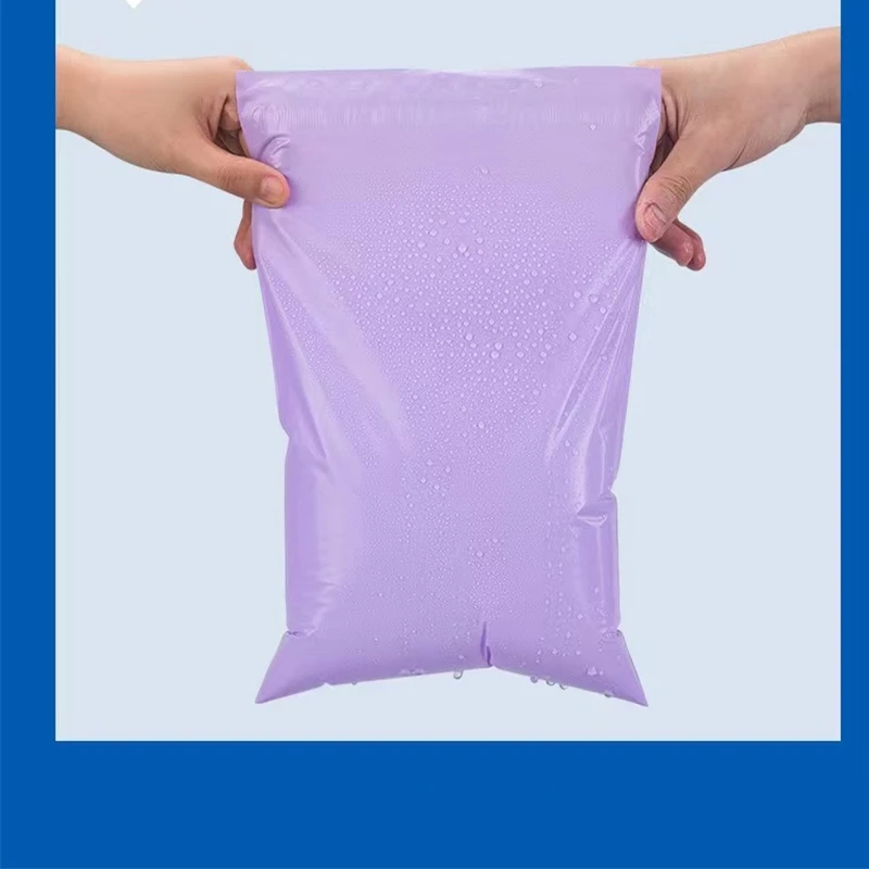 50Pcs Purple Courier Mailer Bags Packaging Poly Package Plastic Self-Adhesive Mailing Express Bag Envelope Postal Pouch Mailing