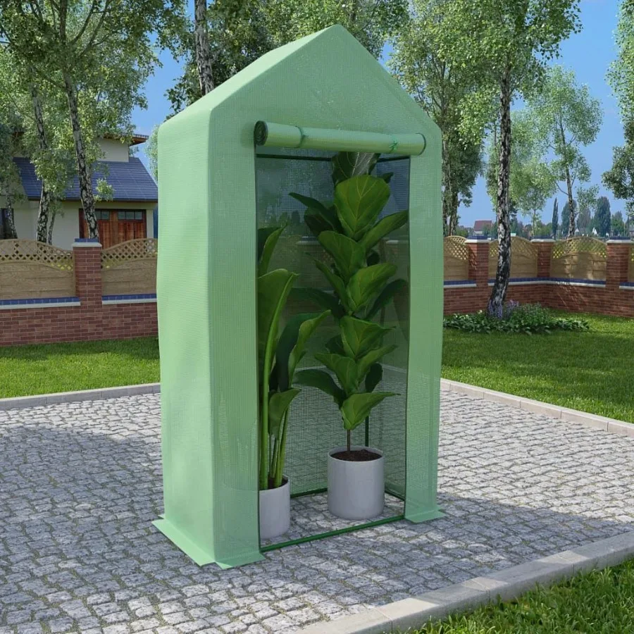 

Теплица со стальной рамой 5,4 фута 3,3 x 1,6 x 6,2 дюйма