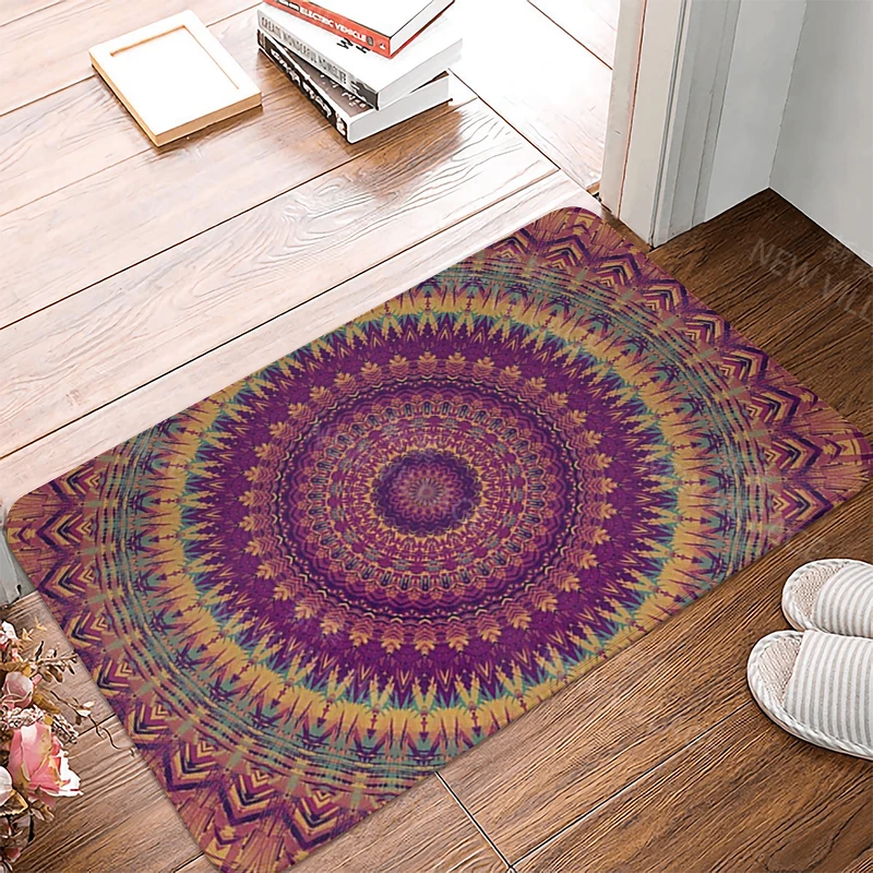 Anti-slip Bath Mat Bathroom Small Rug Shower Mat Home Decor Door Mat Kitchen Bedroom Entrance Room mats Persia vintage Mandala