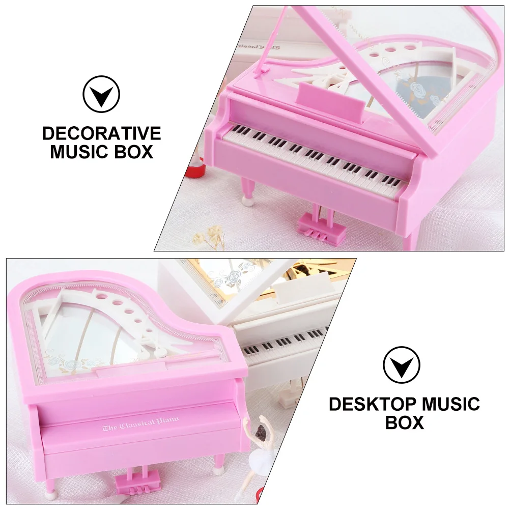 

Piano Music Box Ballet Dancer Girl Pink Keyboard Baby Decorative Desktop Adornment Plastic Material House Decoration Bedroom